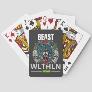 Alpha Beast _ Untamed Wolf Streetwear Fearless  Poker Cards