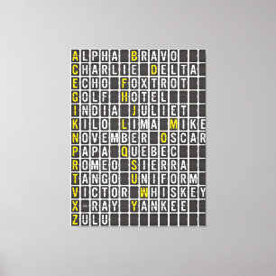 Alpha-Bravo-Charlie Canvas Print