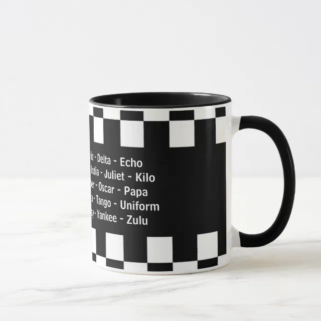 Alpha Bravo Charlie Echo Alphabet Mug Zazzle