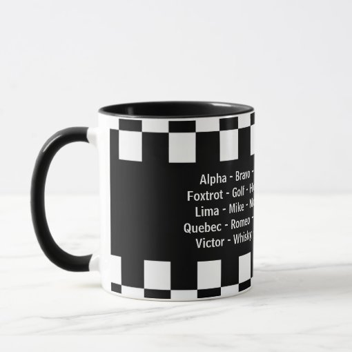 Alpha Bravo Charlie Echo Alphabet Mug Zazzle