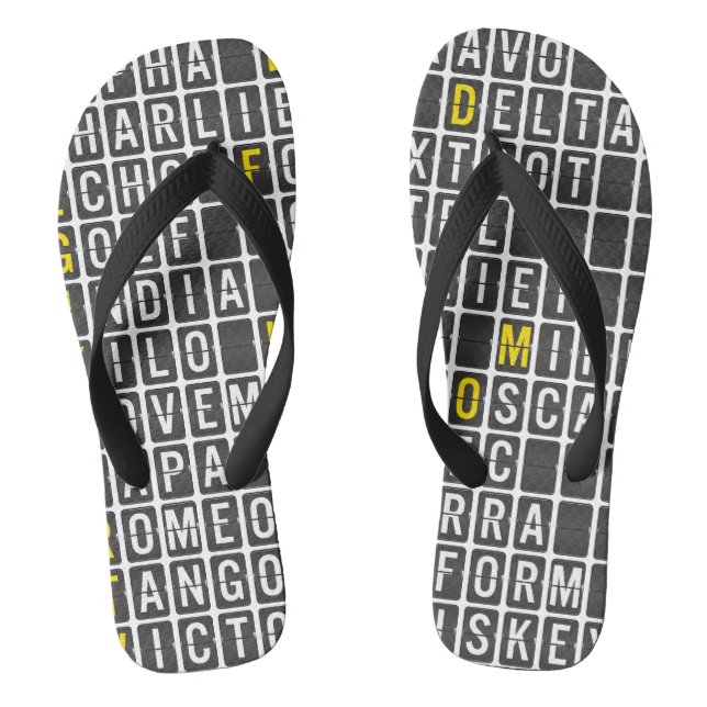 Alpha-Bravo-Charlie Flip Flops (Footbed)