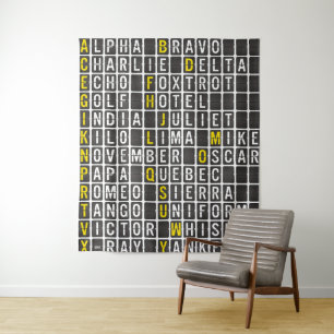 Alpha-Bravo-Charlie Tapestry
