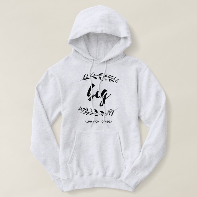 Alpha Chi Omega | Big Wreath Hoodie (Design Front)