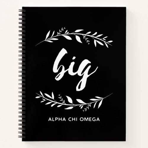 Alpha Chi Omega  Big Wreath Notebook