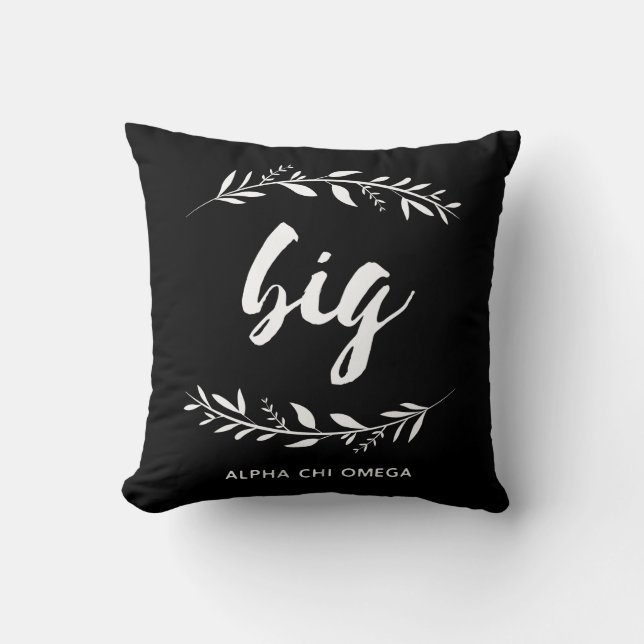 Alpha Chi Omega | Big Wreath Throw Pillow (Front)
