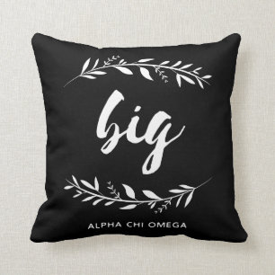 Alpha Chi Omega Big Wreath Throw Pillow