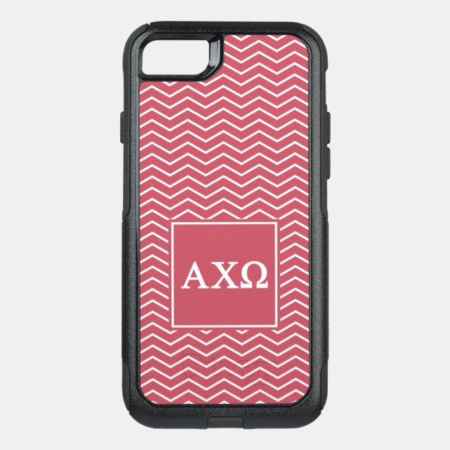 Alpha Chi Omega | Chevron Pattern Otterbox iPhone Case (Back)