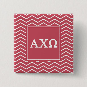 Alpha Chi Omega   Chevron Pattern Pinback Button