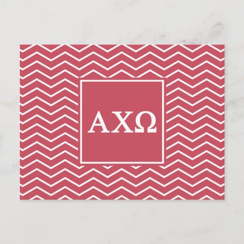 Alpha Chi Omega  Chevron Pattern Postcard