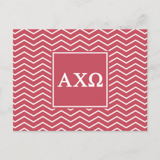 Alpha Chi Omega | Chevron Pattern Postcard