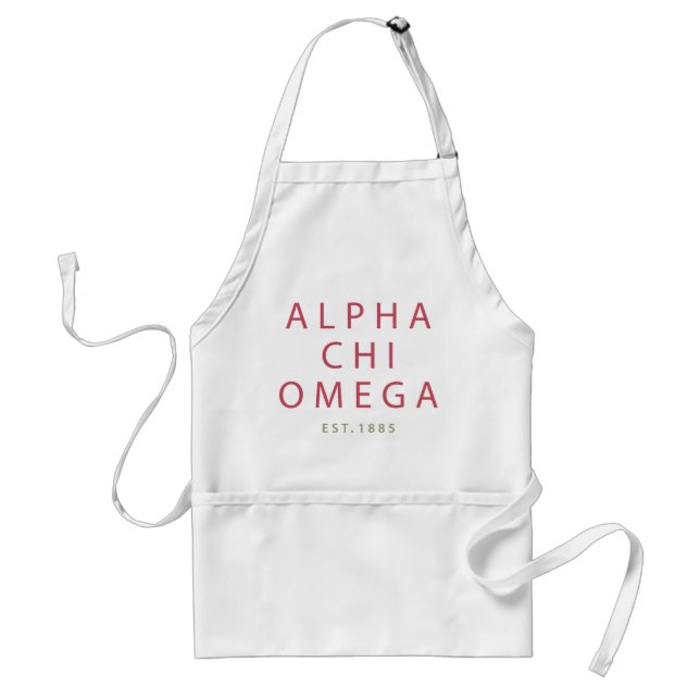 Alpha Chi Omega | Est. 1885 Adult Apron (Front)