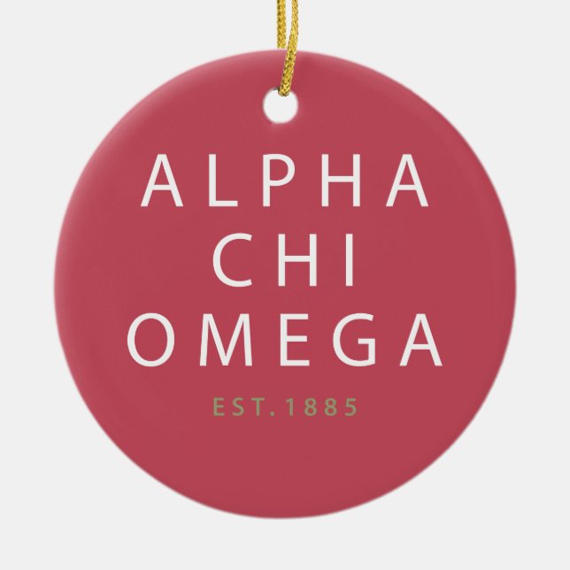 Alpha Chi Omega | Est. 1885 Ceramic Ornament (Front)