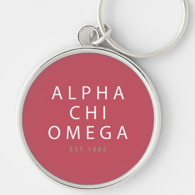 Alpha Chi Omega | Est. 1885 Keychain (Front)