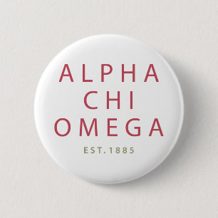 Alpha Chi Omega   Est. 1885 Pinback Button