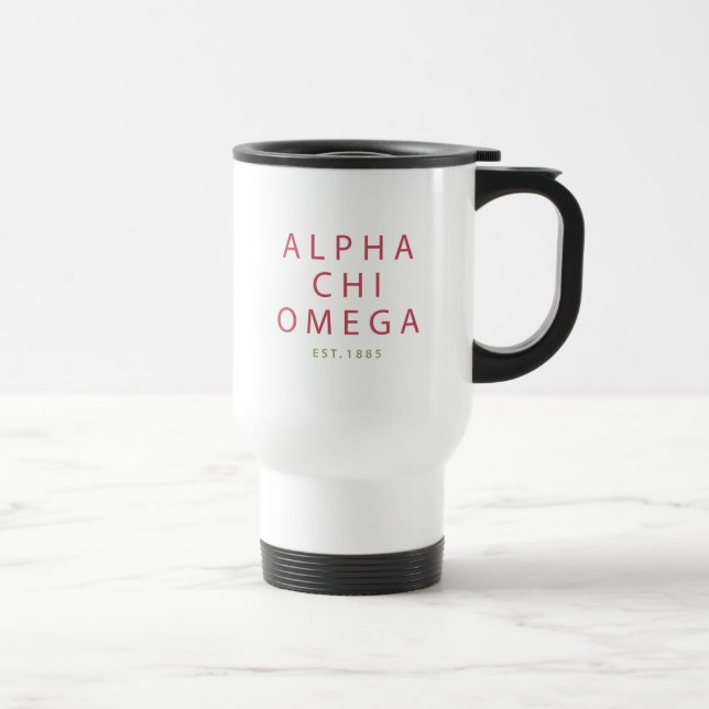 Alpha Chi Omega | Est. 1885 Travel Mug (Right)