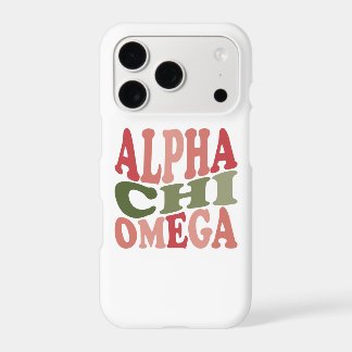Alpha Chi Omega Groovy Retro Stacked Graphic Iphone 18 Pro Case