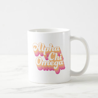 Alpha Chi Omega | Groovy Script Coffee Mug