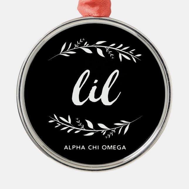 Alpha Chi Omega | Lil Wreath Metal Ornament (Front)