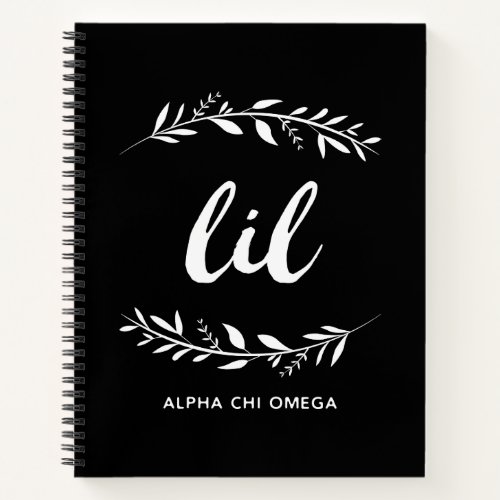 Alpha Chi Omega  Lil Wreath Notebook
