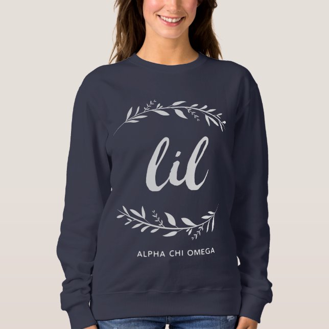 Alpha Chi Omega | Lil Wreath Sweatshirt (Front)