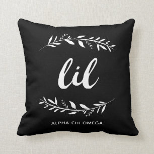 Alpha Chi Omega Lil Wreath Throw Pillow