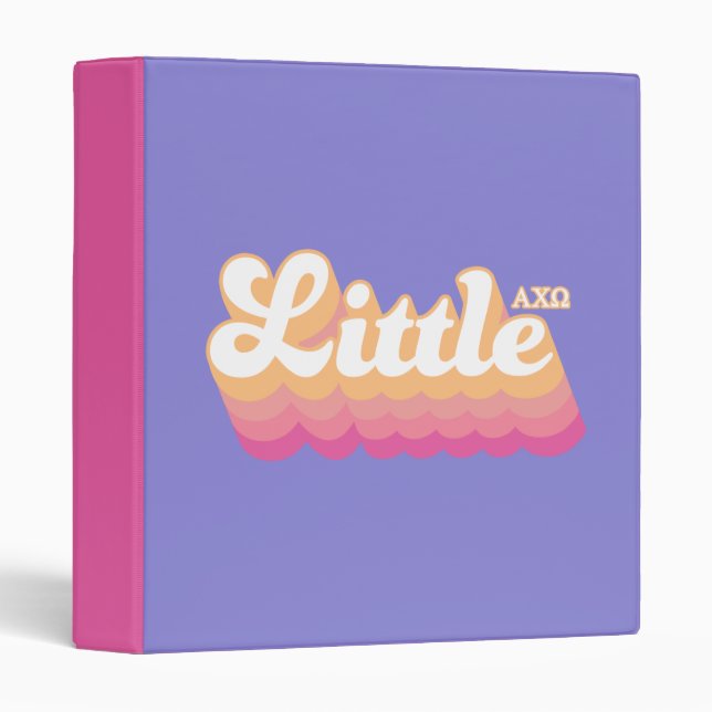 Alpha Chi Omega | Little 3 Ring Binder (Front/Spine)