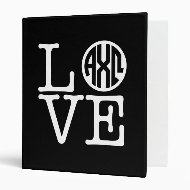 Alpha Chi Omega | Love 3 Ring Binder (Front/Inside)