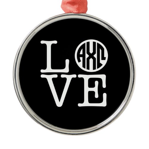 Alpha Chi Omega | Love Metal Ornament