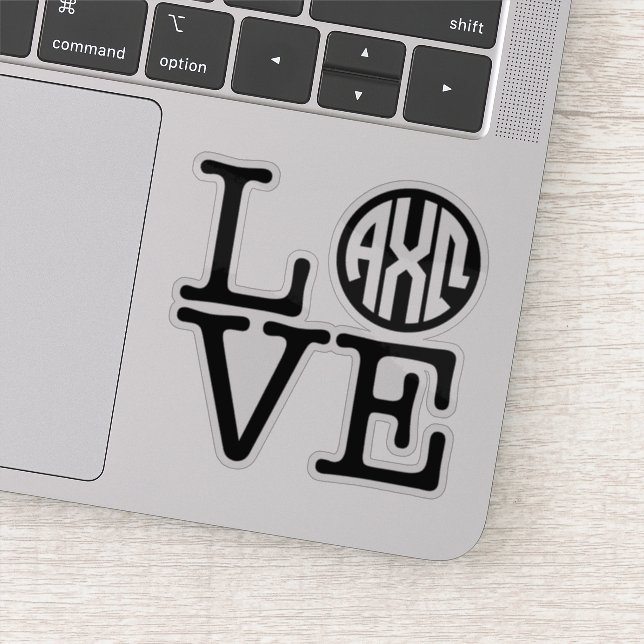 Alpha Chi Omega | Love Sticker (Detail)