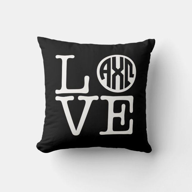 Alpha Chi Omega | Love Throw Pillow (Front)