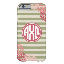Alpha Chi Omega | Monogram Stripe Pattern Barely There iPhone 6 Case