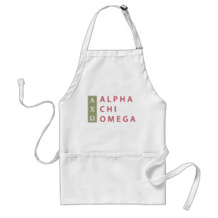 Alpha Chi Omega Stacked Logo Adult Apron