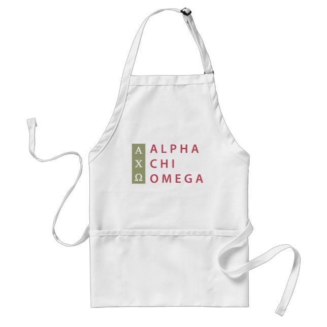 Alpha Chi Omega | Stacked Logo Adult Apron (Front)