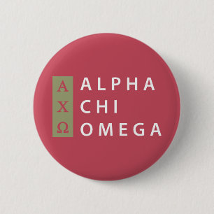 Alpha Chi Omega Stacked Logo Button