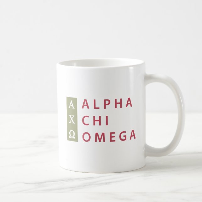 Alpha Chi Omega | Stacked Logo Coffee Mug (Right)