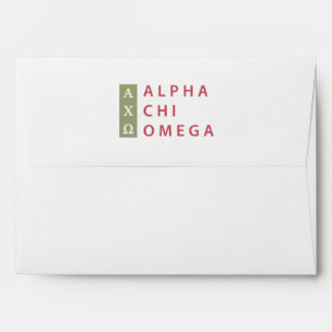 Alpha Chi Omega Stacked Logo Envelope