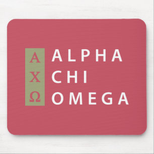 Alpha Chi Omega Stacked Logo Mouse Pad
