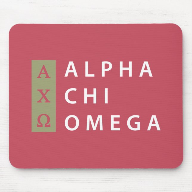 Alpha Chi Omega | Stacked Logo Mouse Pad (Front)