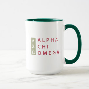 Alpha Chi Omega   Stacked Logo Mug