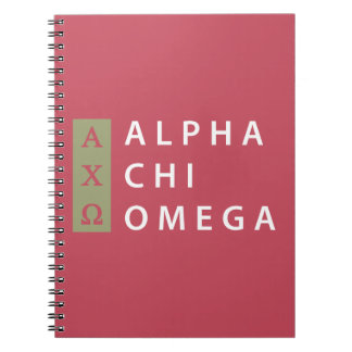 Alpha Chi Omega | Stacked Logo Notebook