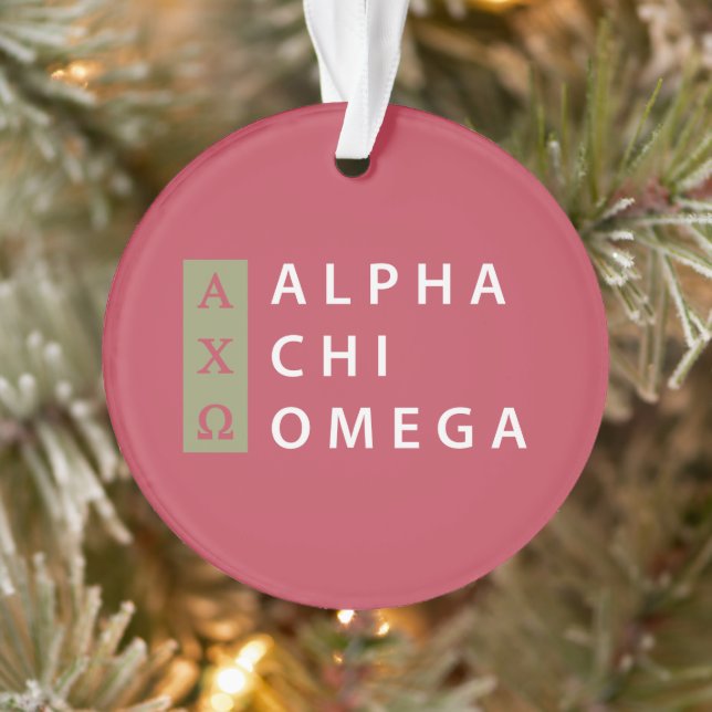 Alpha Chi Omega Stacked Logo Ornament Zazzle