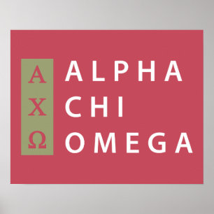 Alpha Chi Omega   Stacked Logo Poster