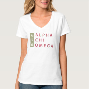 Alpha Chi Omega   Stacked Logo T-Shirt