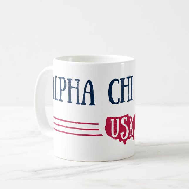Alpha Chi Omega - USA Coffee Mug (Front Left)