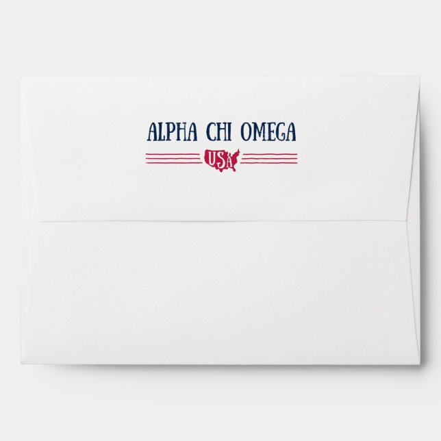 Alpha Chi Omega - USA Envelope (Back (Top Flap))
