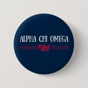 Alpha Chi Omega - USA Pinback Button