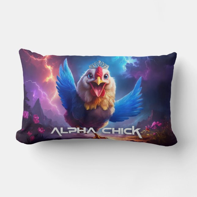 ALPHA CHICK LUMBAR PILLOW (Front)