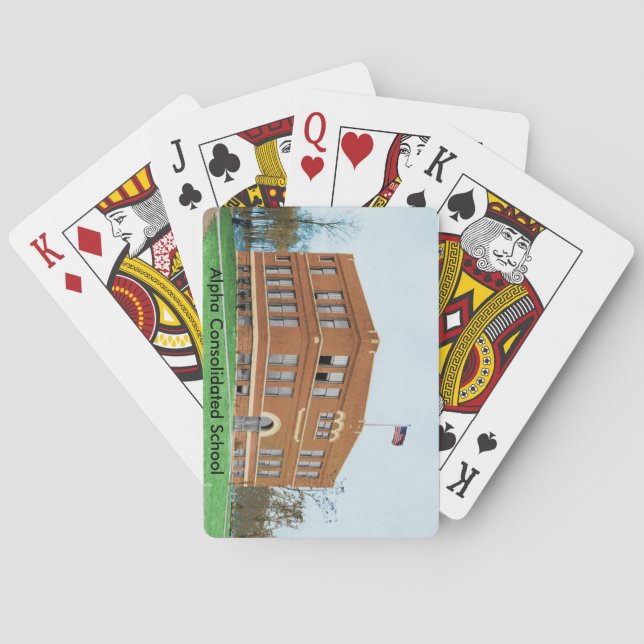 Alpha Consolidated School Playing Cards (Back)
