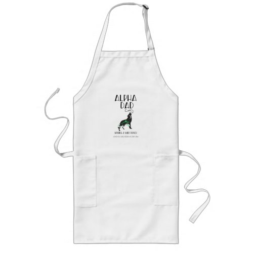 Alpha Dad Howling Woof funny Mens Apron