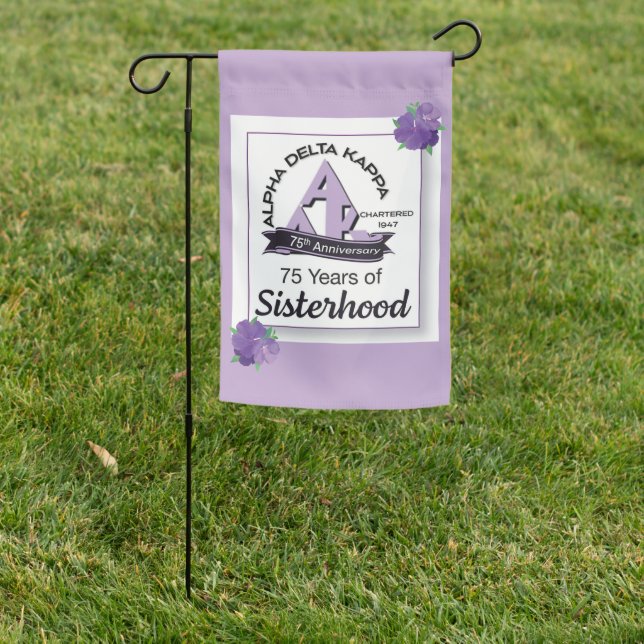 Alpha Delta Kappa 75th Anniv Flag Double Flowers (In SItu)